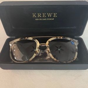 Krewe Sunglasses; original box & cleaning cloth; worn once